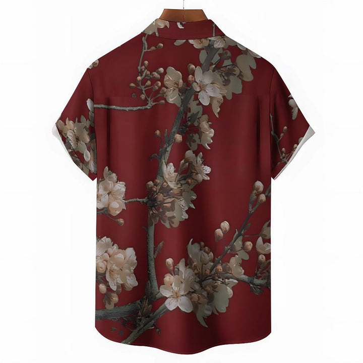 Men's Flower Casual Short Sleeve Shirt 2401000139