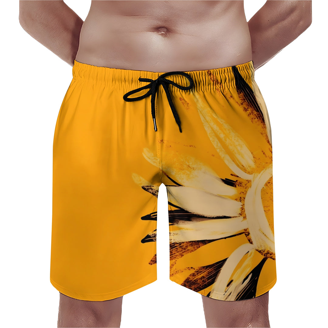 Men's Sports Sunflower Beach Shorts 2402000296