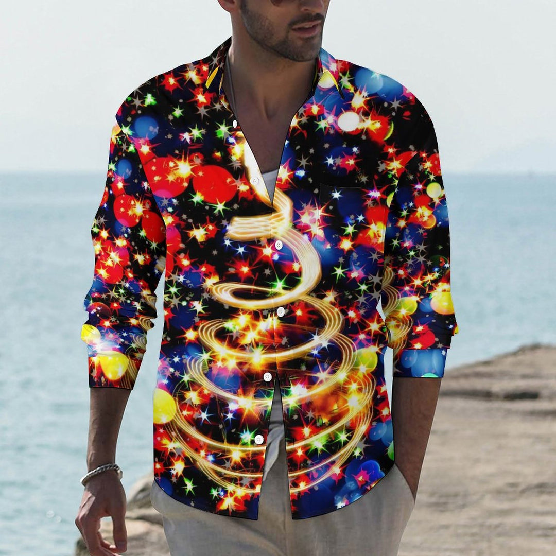 Men's Casual Printed Long Sleeve Shirt 2311000065