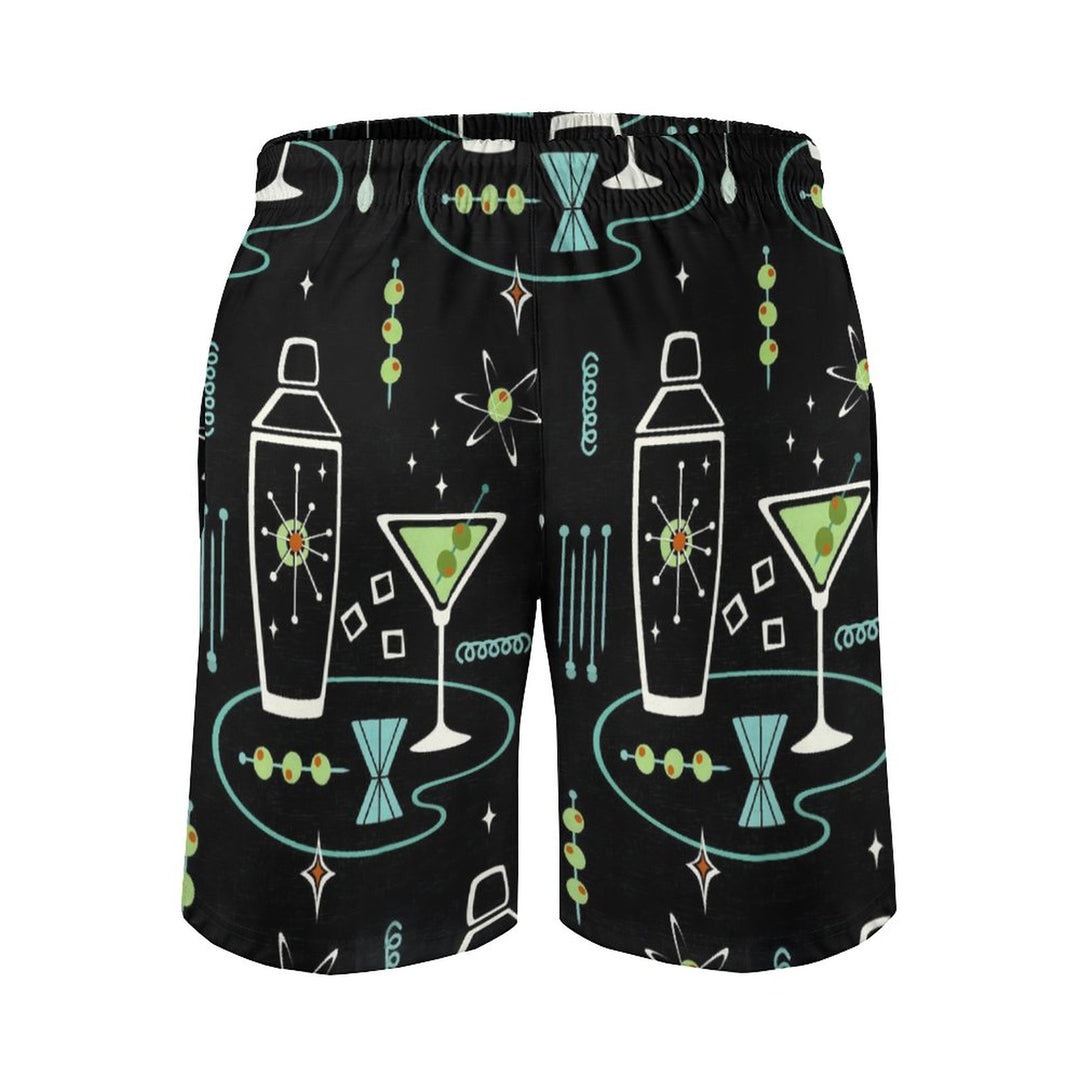 Men's Geometric Cocktail Beach Shorts 2312000424