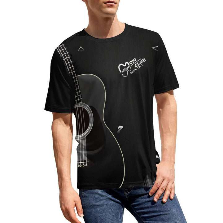 Men's Music Guitar Crew Neck Casual T-Shirt 2401000400