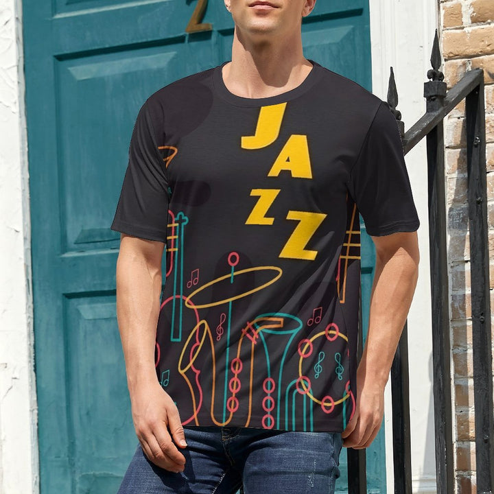 Men's JAZZ Music Round Neck Casual T-Shirt 2401000109