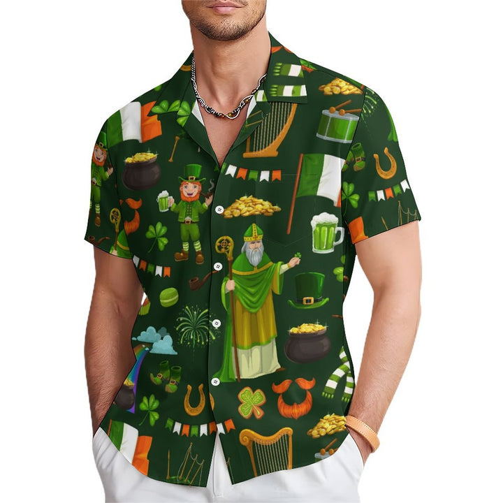 Men's St. Patrick's Day Casual Short Sleeve Shirt 2401000002