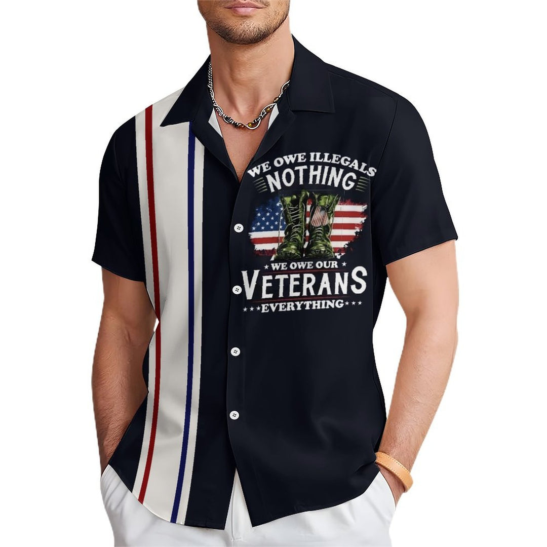 Memorial Day Men's Casual Short Sleeve Shirt 2402000361