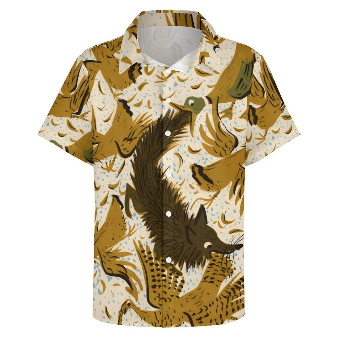 Men's Fox And Duck Casual Short Sleeve Shirt 2403000002