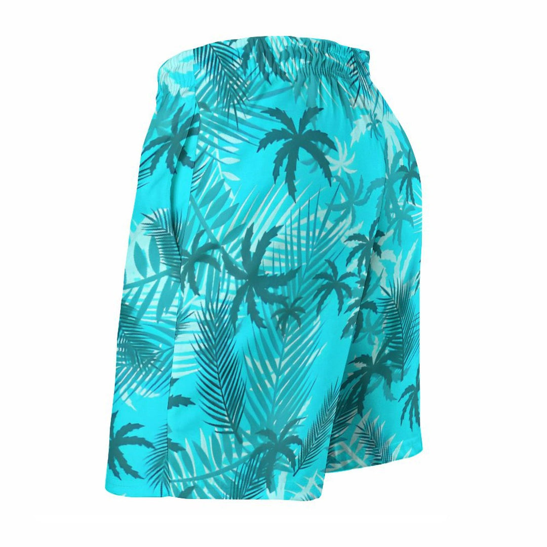 Men's Hawaiian Coconut Print Beach Shorts 2402000306