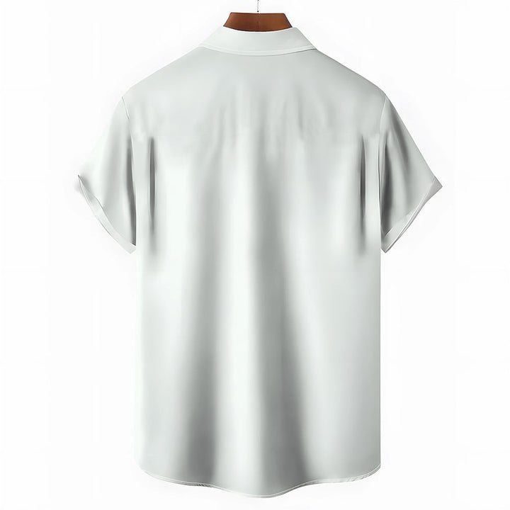 Men's Retro Car Casual Short Sleeve Shirt 2402000246