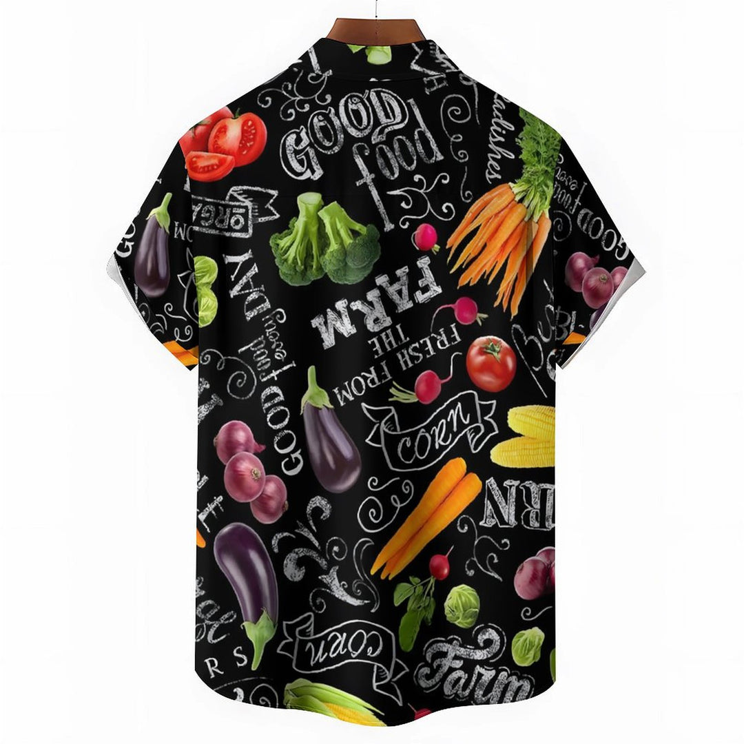 Men's Vegetable Casual Short Sleeve Shirt 2401000358