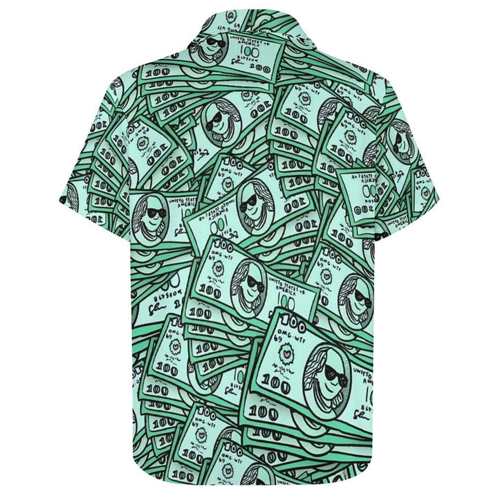 Men's Cartoon Dollar Casual Short Sleeve Shirt 2401000073