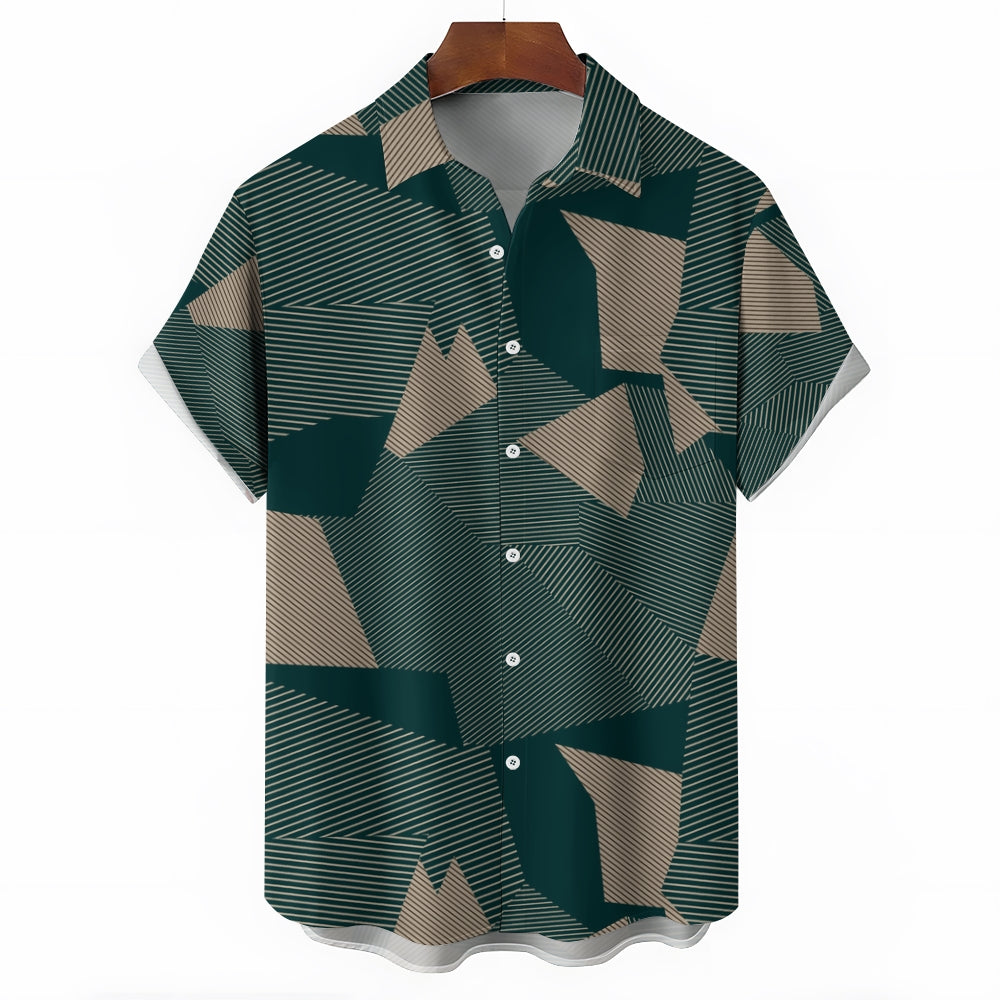 Men's Geometric Patterns Casual Short Sleeve Shirt 2403000169