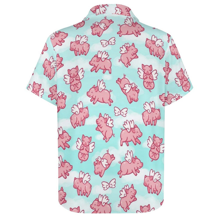 Fliggy Casual Breast Pocket Short Sleeve Shirt 2308100647