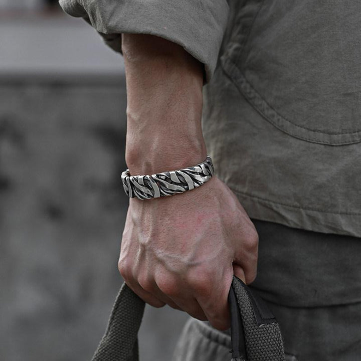 Men'S Hand-Woven Bracelet, Personalized Retro Niche Open Bracelet 240200987