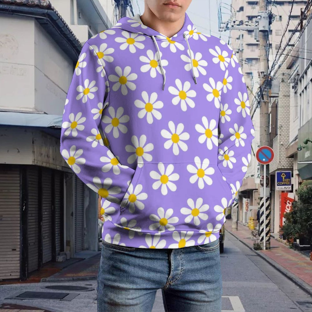 Unisex Hooded Floral Holiday Print Sweatshirt 2312000003