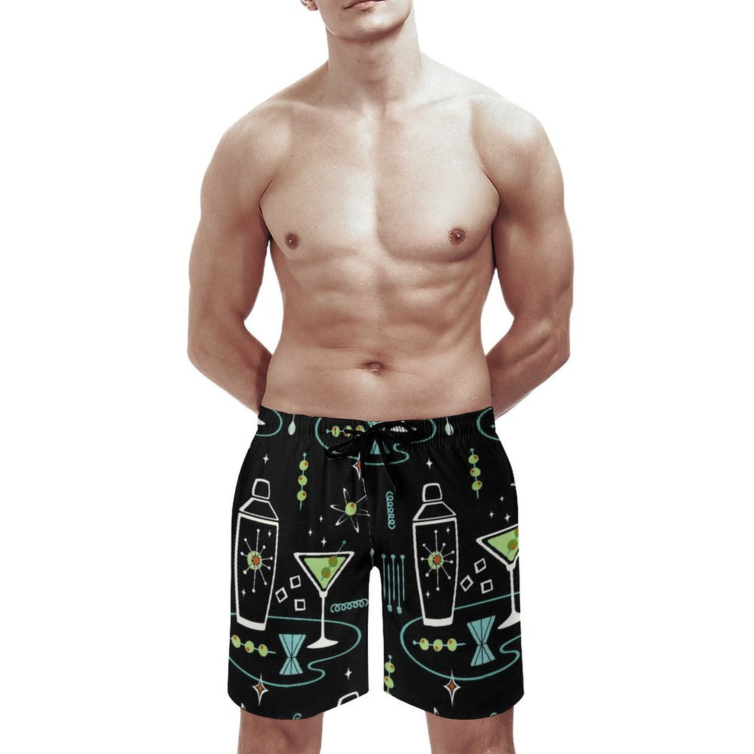 Men's Geometric Cocktail Beach Shorts 2312000424