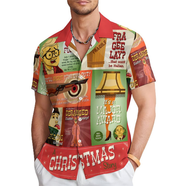 Men's A Christmas Story Casual Short Sleeve Shirt 2311000334