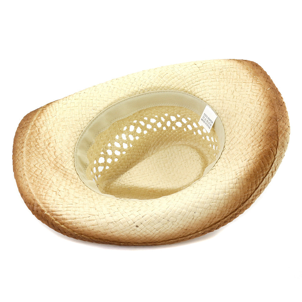 Western Painted Cowboy Straw Hat For Men And Women Outdoor Travel To The Seaside Sun Protection Hat 240203043