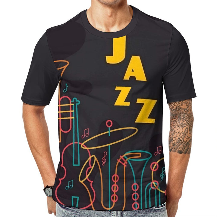 Men's JAZZ Music Round Neck Casual T-Shirt 2401000109