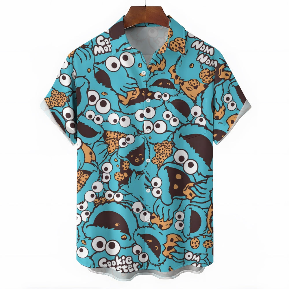 Men's Cartoon Casual Short Sleeve Shirt 2403000097