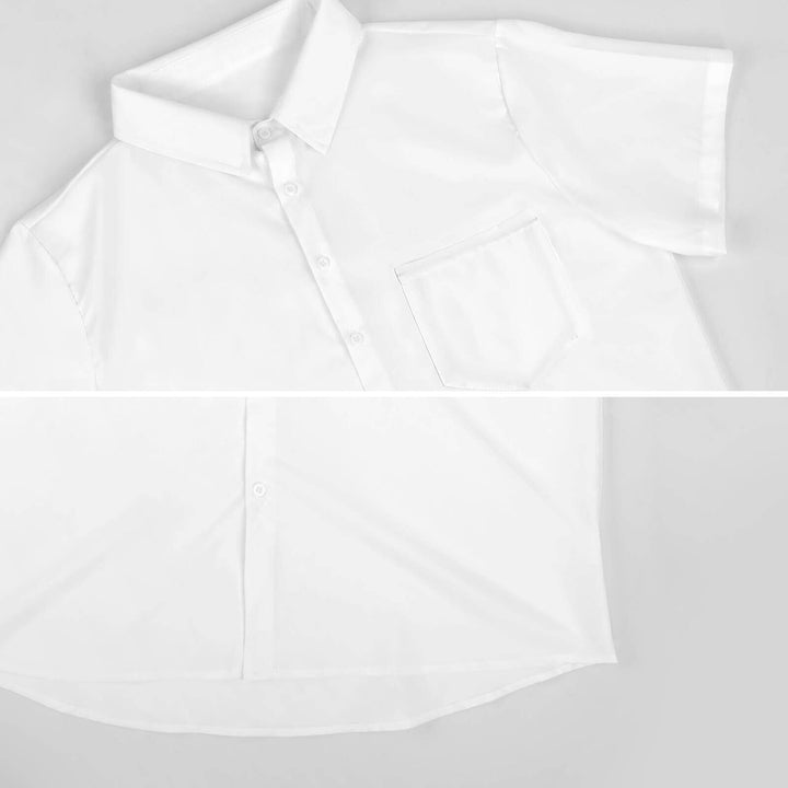 Men's Geometric Colorblock Short Sleeve Resort Shirt 2305102379