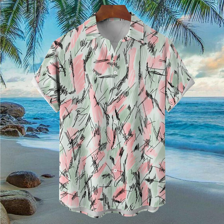 Men's Hawaiian Casual Short Sleeve Shirt 2401000323