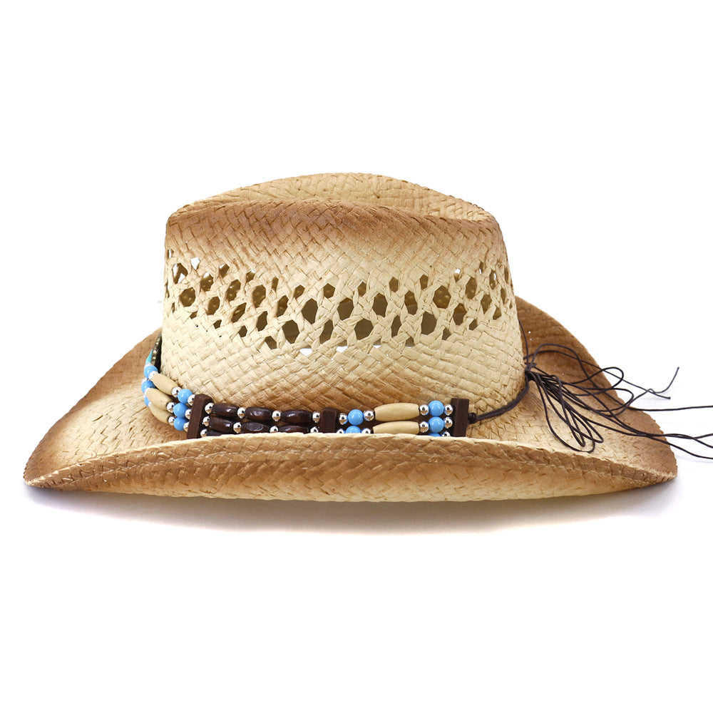 Western Painted Cowboy Straw Hat For Men And Women Outdoor Travel To The Seaside Sun Protection Hat 240203043