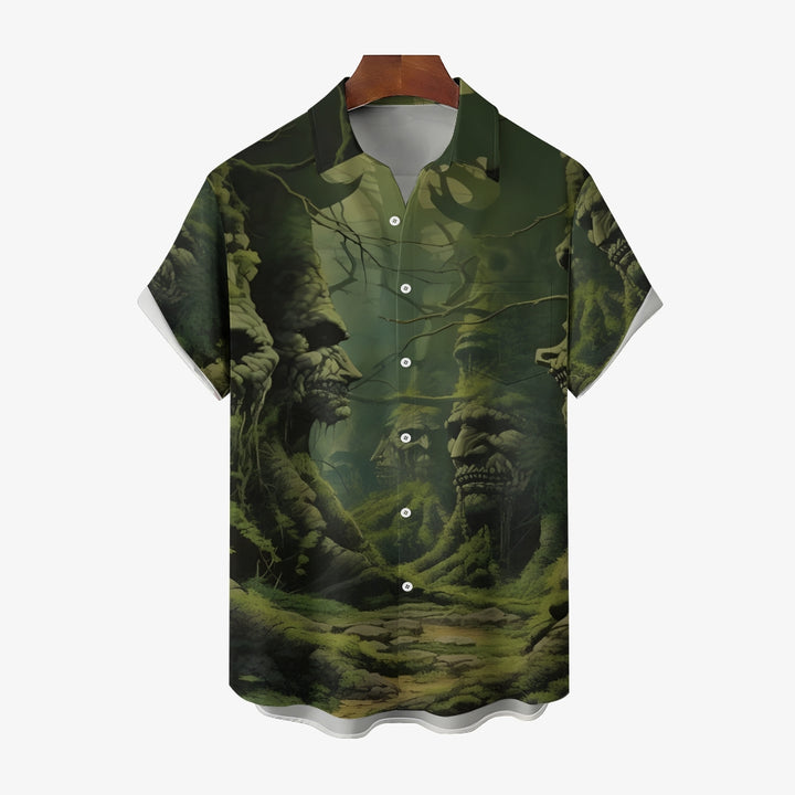 Men's Horror Jungle Casual Short Sleeve Shirt 2403000077