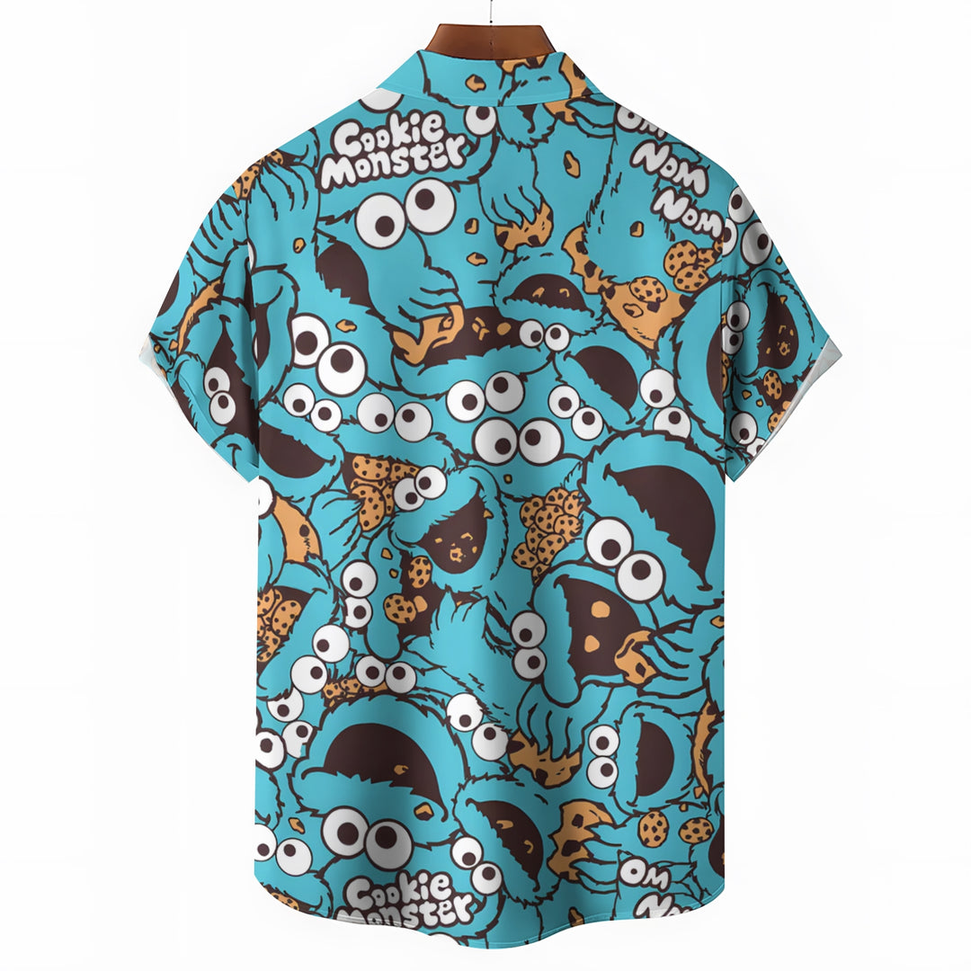 Men's Cartoon Casual Short Sleeve Shirt 2403000097