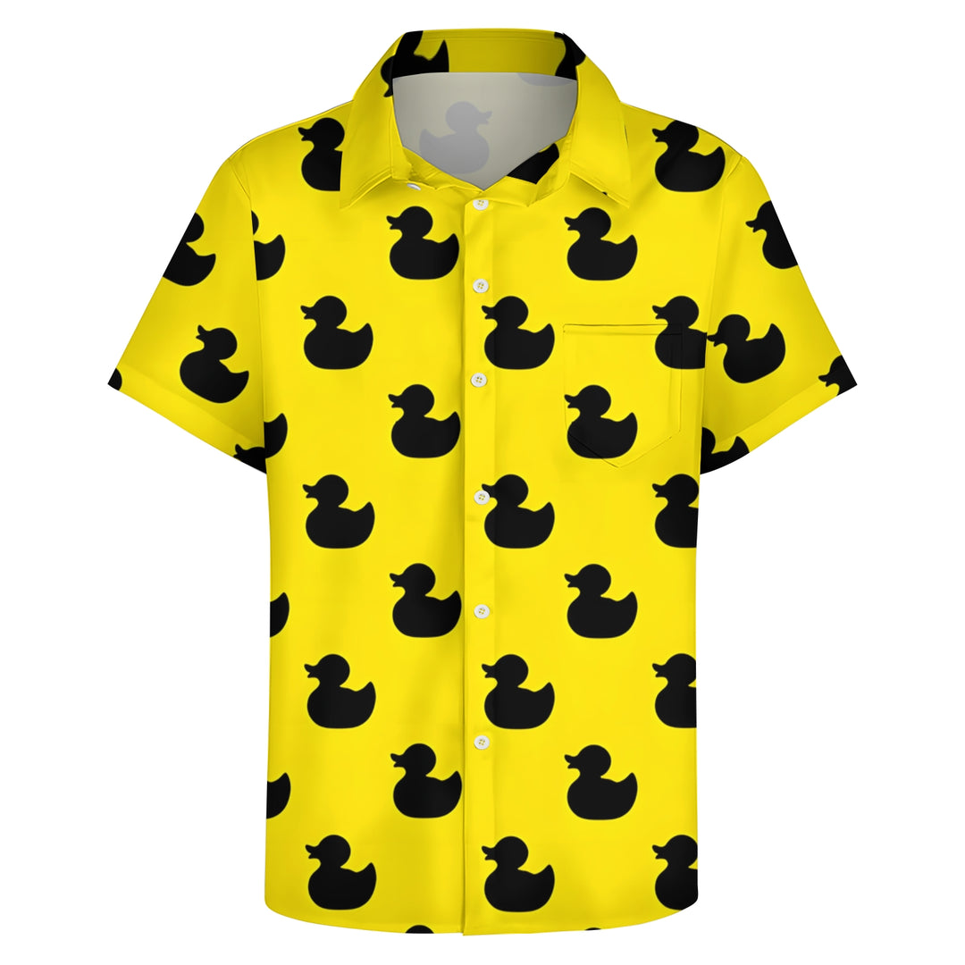 Men's Little Black Duck Casual Short Sleeve Shirt 2403000382