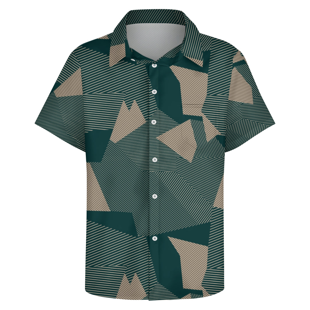 Men's Geometric Patterns Casual Short Sleeve Shirt 2403000169