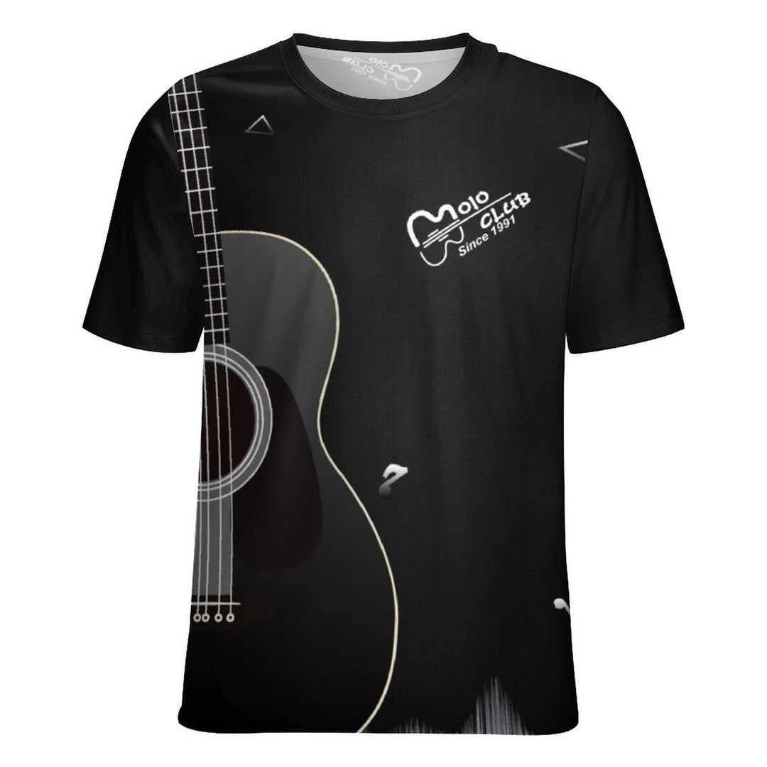 Men's Music Guitar Crew Neck Casual T-Shirt 2401000400