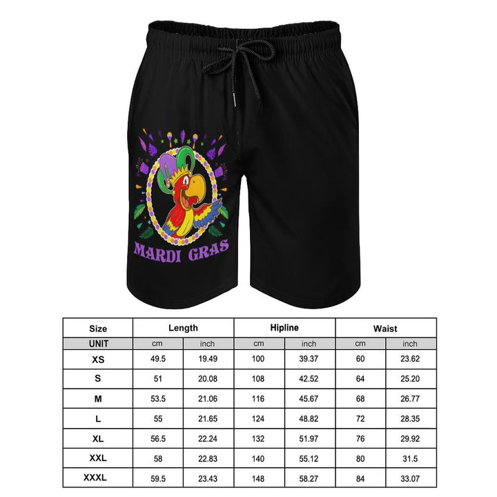 Men's Mardi Gras Parrot Beach Shorts 2312000429