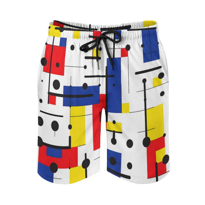 Men's Sports Geometry Beach Shorts 2401000153