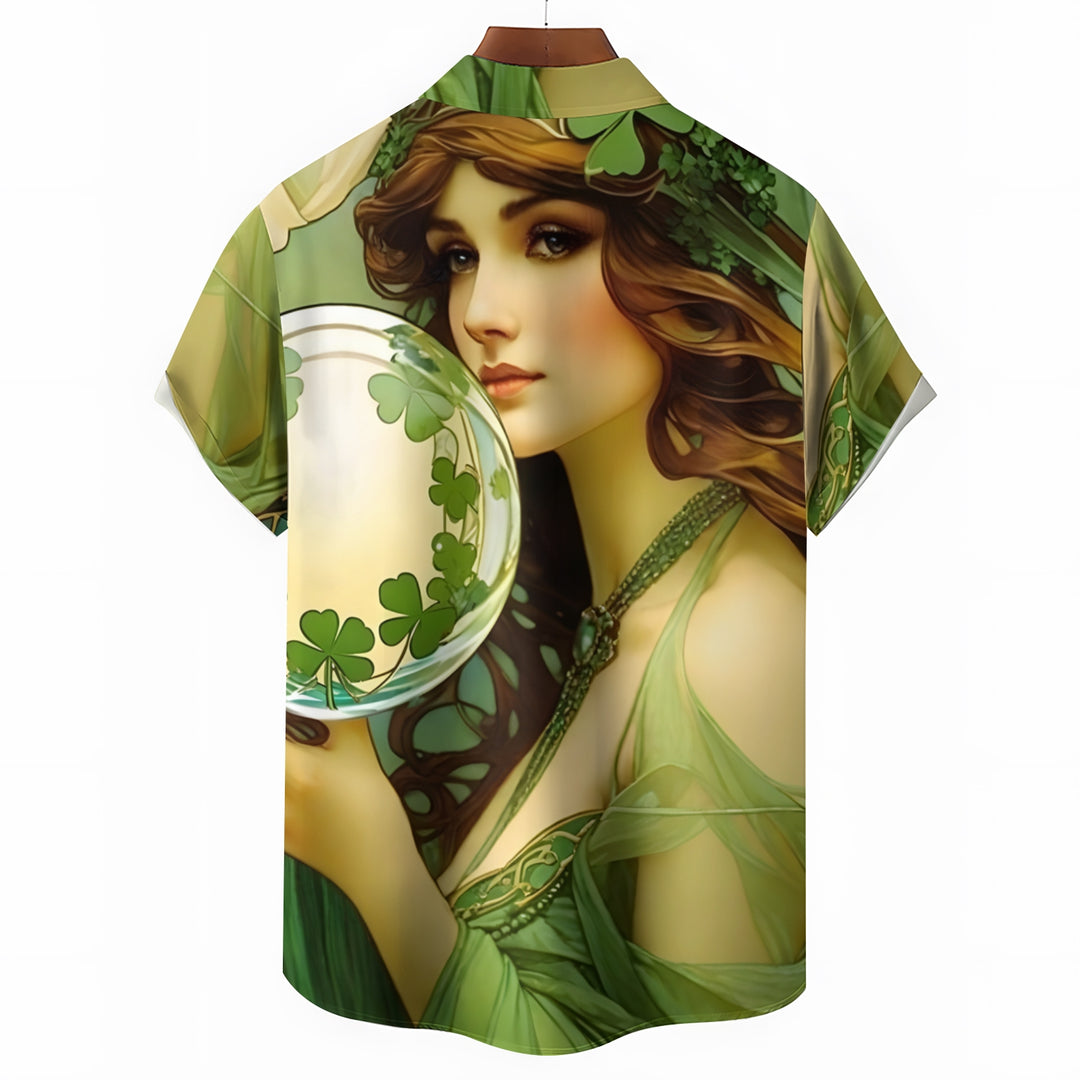 Men's St. Patrick's Day Casual Short Sleeve Shirt 2403000023