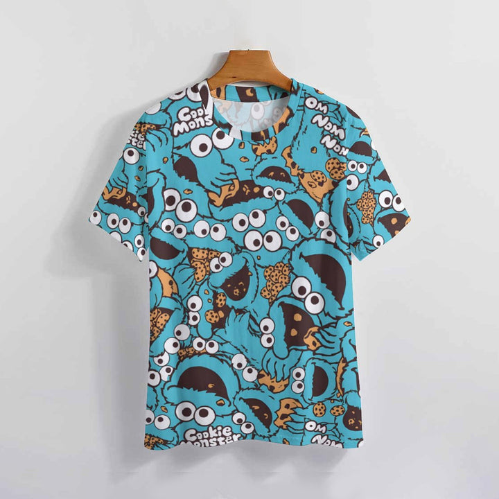 Men's Cartoon Character Round Neck Casual T-Shirt 2403000265