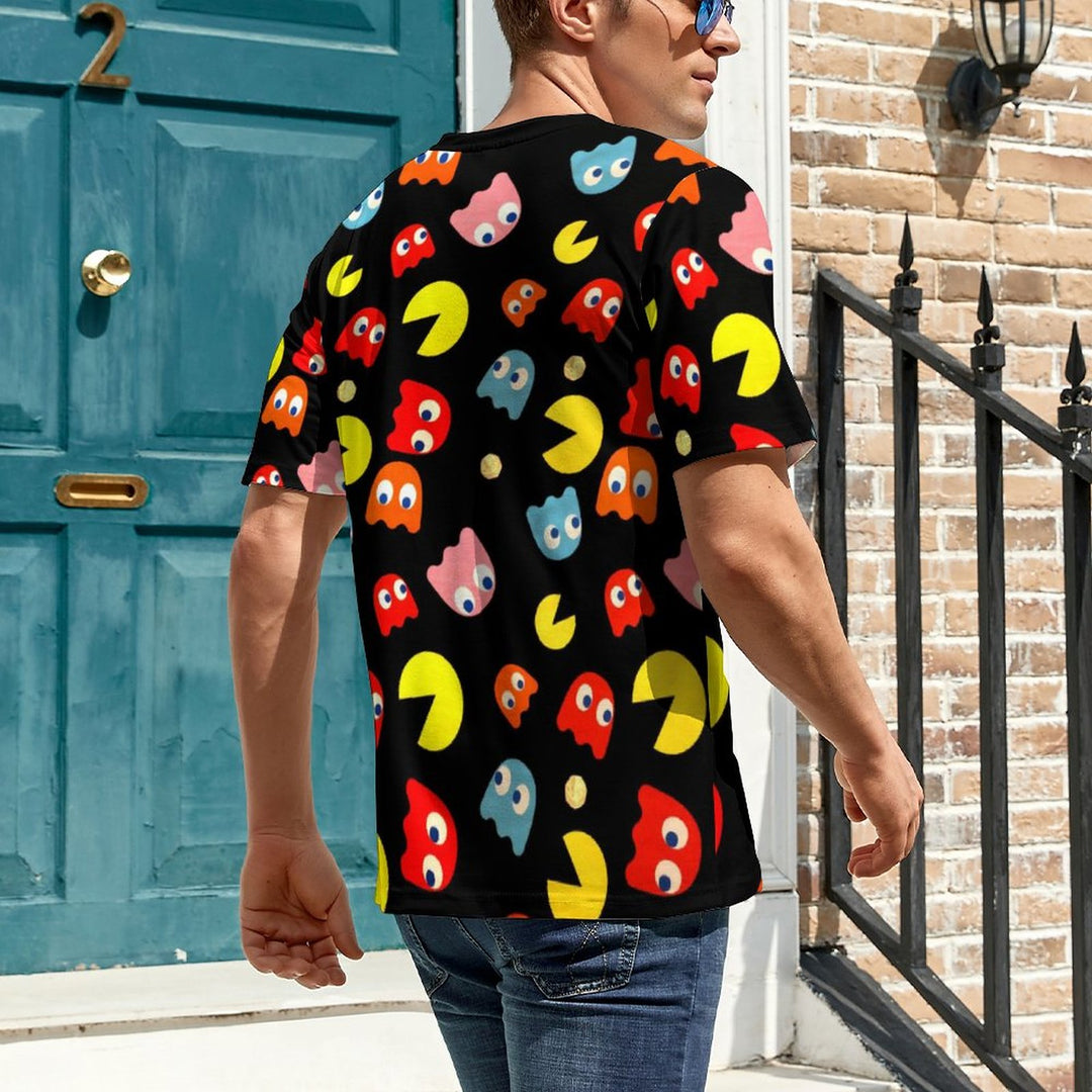 Men's Little Monster Print Round Neck Casual T-Shirt 2312000132