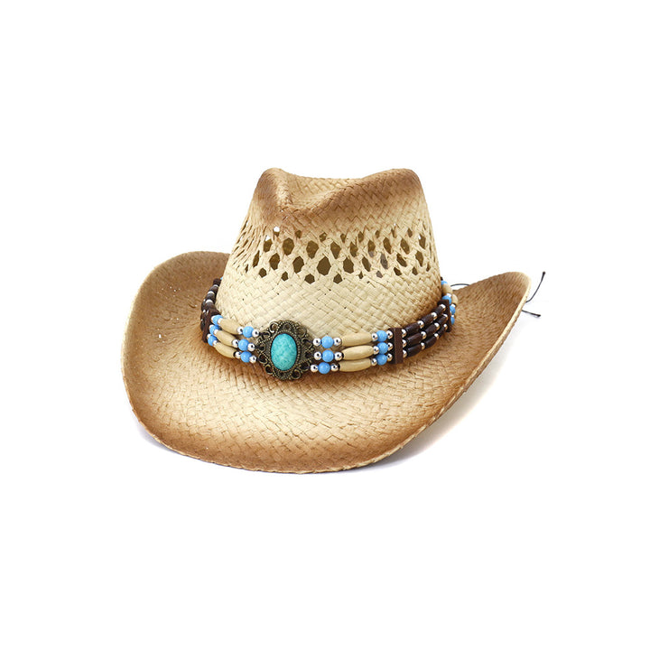 Western Painted Cowboy Straw Hat For Men And Women Outdoor Travel To The Seaside Sun Protection Hat 240203043