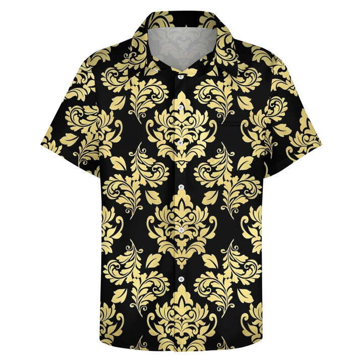 Men's Baroque Art Casual Short Sleeve Shirt 2403000251