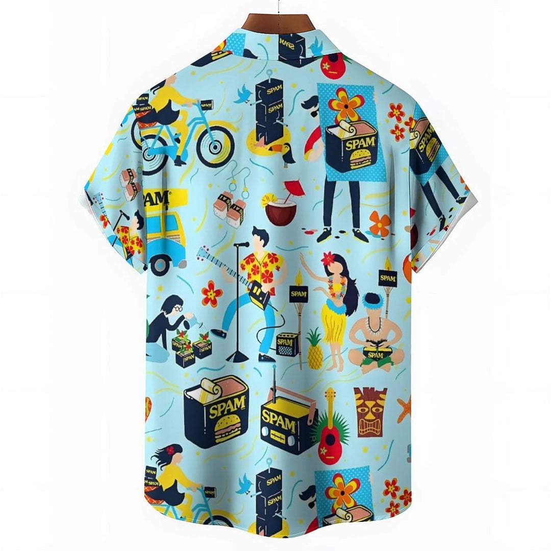 Men's Hawaiian Casual Short Sleeve Shirt 2401000195