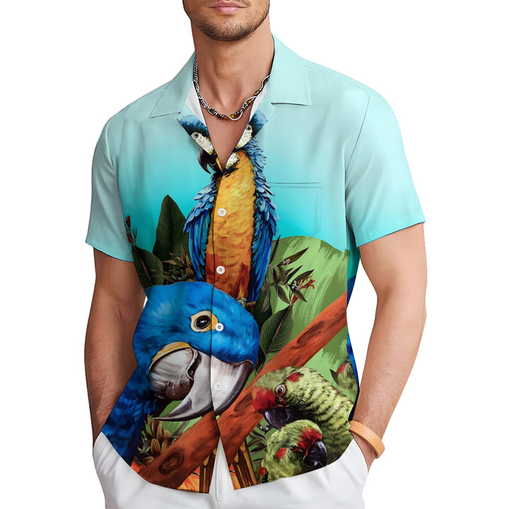 Men's Hawaiian Casual Short Sleeve Shirt 2403000302