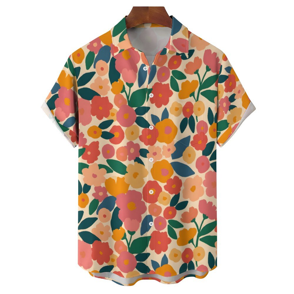 Aloha Floral Casual Short Sleeve Shirt 2402000020