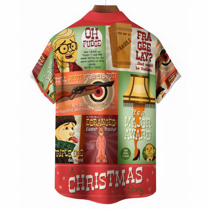 Men's A Christmas Story Casual Short Sleeve Shirt 2311000334