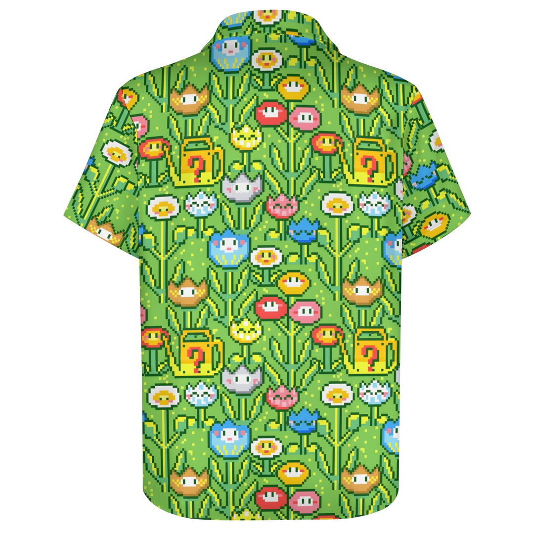 Men's Digital Game Print Casual Short Sleeve Shirt 2403000231