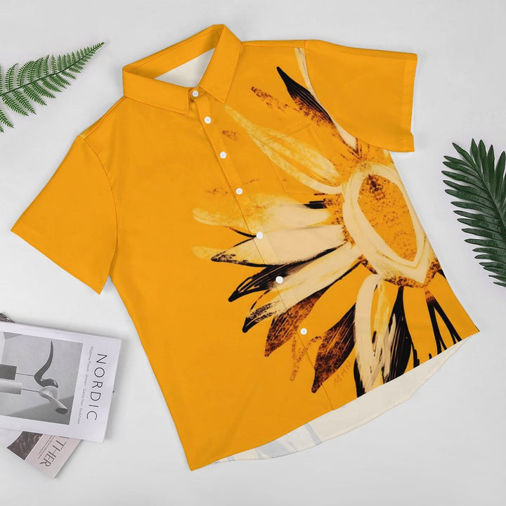 Men's Sunflower Casual Short Sleeve Shirt 2402000312