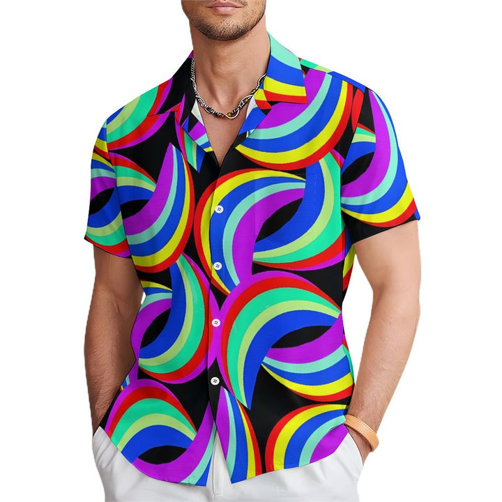 Men's Art Print Casual Short Sleeve Shirt 2402000175