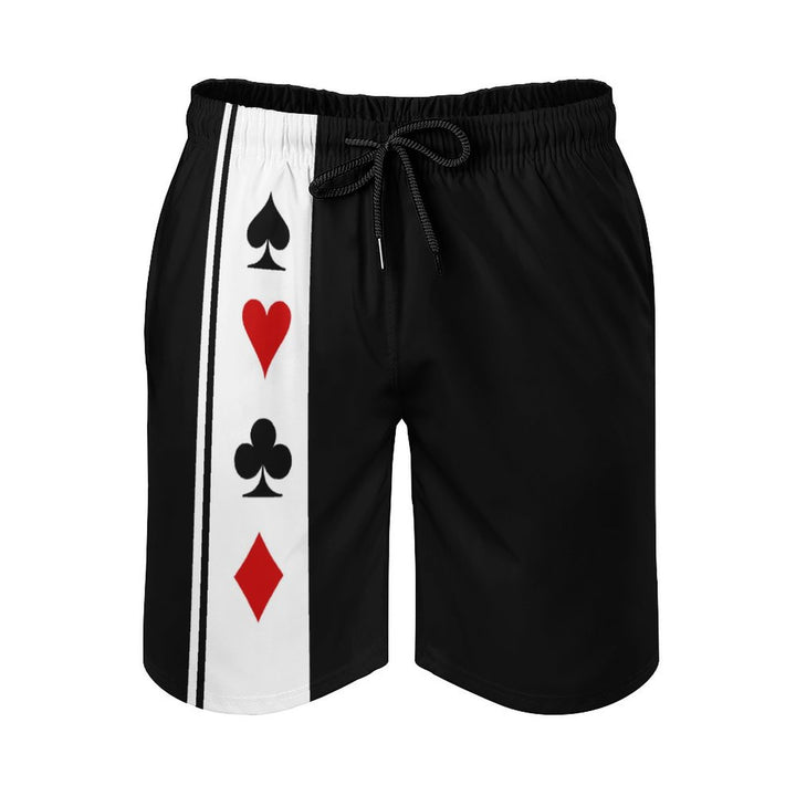 Men's Sports Poker Pattern Beach Shorts 2402000303