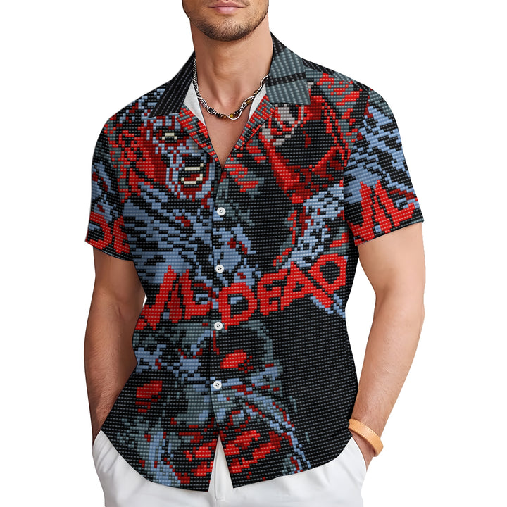 Men's Horror Characters Casual Short Sleeve Shirt 2403000084