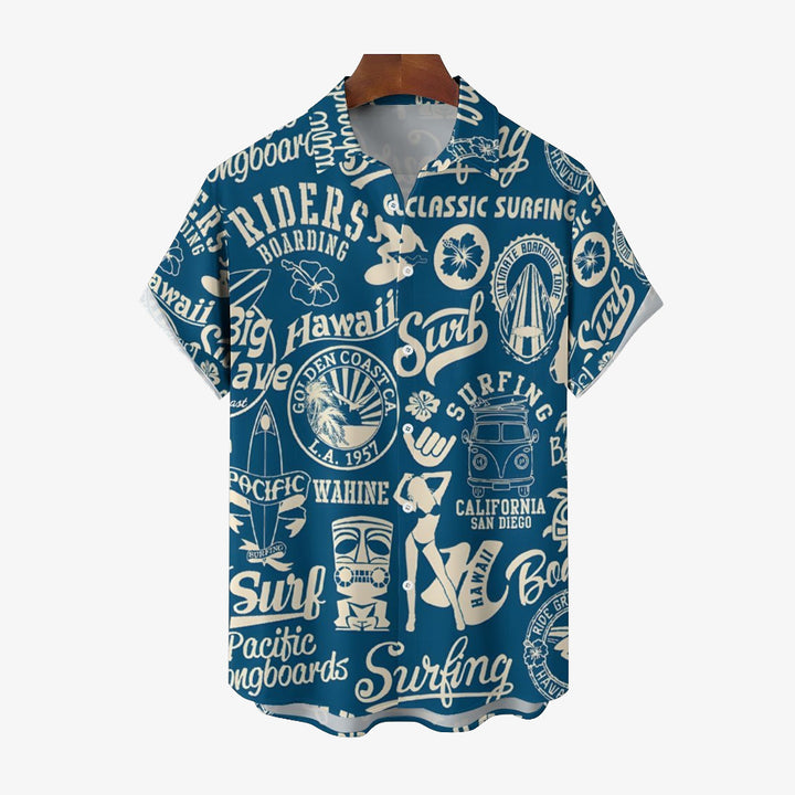 Men's Hawaiian Casual Short Sleeve Shirt 2402000351