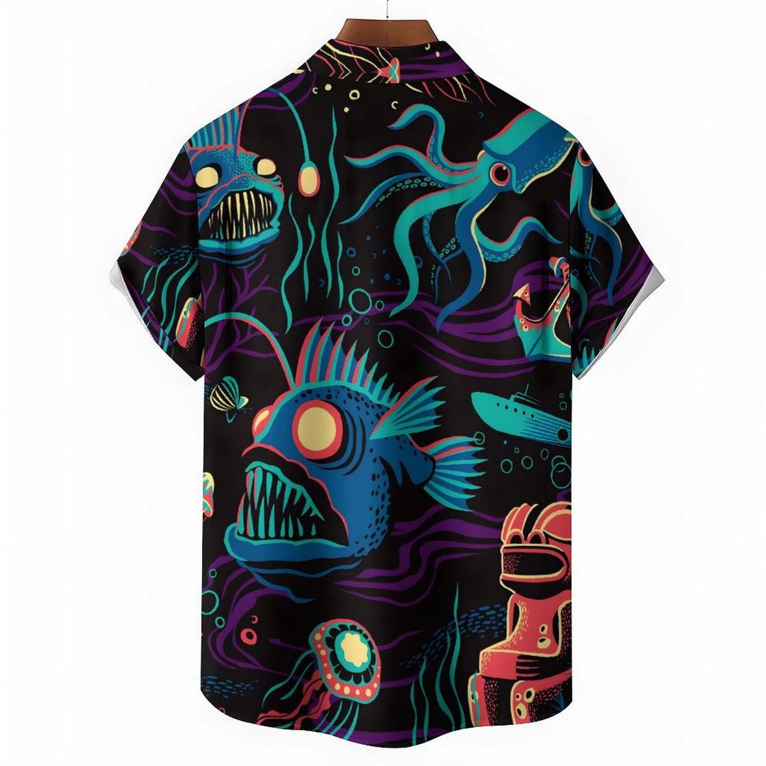 Men's The Underwater World Casual Short Sleeve Shirt 2402000256
