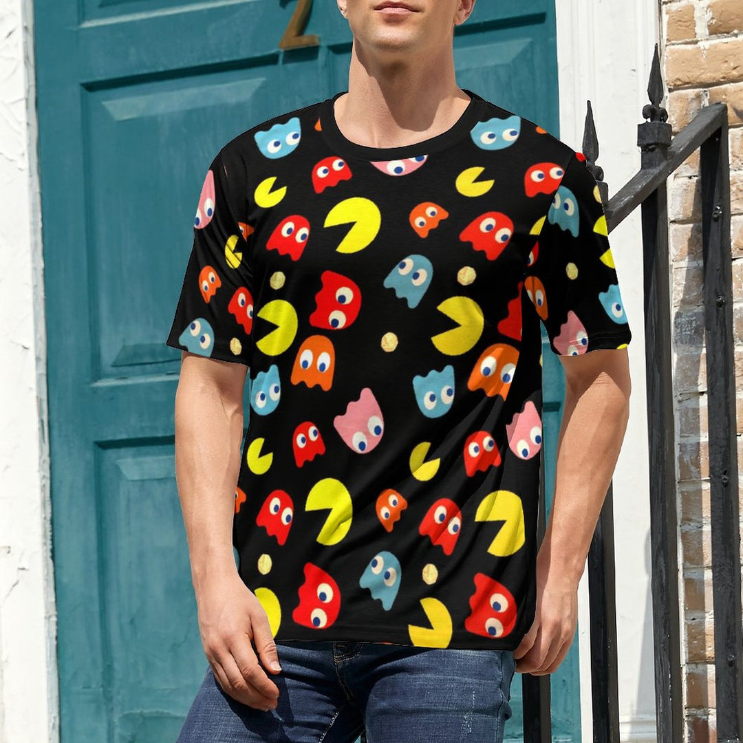 Men's Little Monster Print Round Neck Casual T-Shirt 2312000132