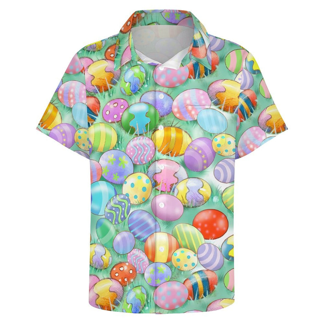 Easter Egg Casual Short Sleeve Shirt 2402000034
